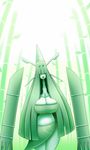  2017 armless bamboo big_breasts biped breasts celesteela cleavage clothed clothing crop_top digital_drawing_(artwork) digital_media_(artwork) eyeless female floating_hands front_view green_hair green_theme hair hi_res hime_cut humanoid latiar legs_together long_hair long_neck looking_at_viewer midriff nature navel nintendo noseless not_furry outside plump_lips pok&eacute;mon pok&eacute;morph portrait shirt skirt slim smile soft_focus solo spikes standing three-quarter_portrait ultra_beast video_games voluptuous white_body wide_hips 