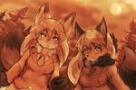  alternate_species anthro bangs blush bow_tie canine cheek_tuft clothed clothing countershade_face countershading daiha detailed_background digital_drawing_(artwork) digital_media_(artwork) dipstick_ears dipstick_tail duo eyebrows eyelashes ezo_red_fox_(kemono_friends) female forest fox front_view full_moon fully_clothed furrification hair inner_ear_fluff japanese_text kemono kemono_friends long_hair long_sleeves looking_at_viewer mammal melanistic miniskirt moon multicolored_tail night outside pawpads raised_tail red_fox shirt signature silver_fox silver_fox_(kemono_friends) sketch skirt smile text tree tuft url yellow_eyes 