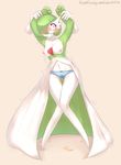  absurd_res ambiguous_gender blue_panties blush bow_panties breasts clenched_teeth clothed clothing collarbone disembodied_hand duo eifie female full_body gardevoir green_hair hair hi_res invalid_tag knees_together_feet_apart looking_back navel nintendo nipples not_furry omorashi panties peeing pok&eacute;mon raised_arm red_eyes restrained shaking short_hair simple_background solo_focus standing sweat tan_background teeth text topless trembling underwear urine url video_games wetting 