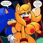  big_breasts breasts canine dreamcastzx1 female forest fox hedgehog huge_breasts male mammal outdoor_sex ramdoctor sonic_(series) sonic_boom sonic_the_hedgehog tree zooey_the_fox 