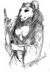 anthro breasts female ferret fur hair katana long_hair mammal marten melee_weapon mustelid quo_vadis_rpg solo sword weapon 