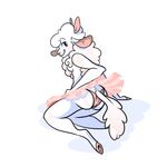  2017 absurd_res alpha_channel anthro arm_support biped black_eyes breasts butt butt_blush caprine clothed clothing digital_drawing_(artwork) digital_media_(artwork) digitigrade eyelashes female fluffy fluffy_tail full-length_portrait fur hair_ribbon hand_on_hip hi_res hooved_fingers hooves kennamarar looking_back mammal mane_hair neck_tuft nipples panties pink_bottomwear pink_clothing pink_nipples pink_nose portrait rear_view reshmi_(kennamarar) ribbons shadow sheep sheer_clothing side_boob simple_background sitting slim small_breasts smile solo topless translucent transparent_background transparent_clothing tuft tutu underwear white_fur white_skin white_tail wool 