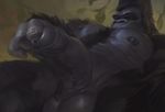  2017 abs anthro ape areola balls biceps big_penis black_fur body_hair chest_hair chest_tuft darkgem erection eyes_closed front_view fur gorilla grey_balls grey_nipples grey_penis grey_skin hairy hand_on_penis huge_penis humanoid_hands humanoid_penis male mammal muscular muscular_male nipples nude partially_retracted_foreskin pecs penis primate pubes simple_background sitting snout solo spread_legs spreading thick_penis thick_thighs tuft uncut vein veiny_penis 