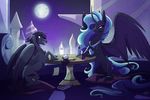  blue_hair equine eyeshadow famosity fan_character friendship_is_magic hair horn makeup mammal my_little_pony night nightmare_moon_(mlp) pegasus probablyfakeblonde sparkles star winged_unicorn wings 