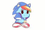  2017 :3 animated clothed clothing costume equine evehly feathered_wings feathers female friendship_is_magic hair hi_res mammal multicolored_hair my_little_pony pegasus rainbow_dash_(mlp) rainbow_hair simple_background solo sonic_(series) sonic_the_hedgehog white_background wings 