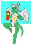  abstract_background anthro bulge candy chips_(food) chocolate clothing dragon feathered_wings feathers food hair hi_res hybrid kangaroo male mammal marsupial pouch_(anatomy) pouch_purse snacks solo tonio_(artist) underwear wings 