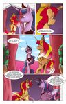  2017 comic crown english_text equestria_girls equine female friendship_is_magic horn jewelry mammal my_little_pony necklace saturdaymorningproj simple_background sunset_shimmer_(eg) text twilight_sparkle_(mlp) winged_unicorn wings 