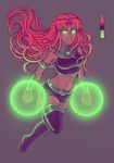  1girl red_hair solo starfire_(dc) teen_titans 
