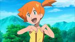  1girl animated animated_gif bottomless breasts cloud edited kasumi_(pokemon) navel nipples nude nude_filter orange_hair pokemon pokemon_(anime) pokemon_sm pokemon_sm_(anime) pussy shirt_lift short_hair side_ponytail sky small_breasts smile solo suspenders topless uncensored undressing water 