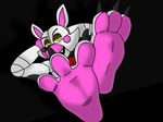  2017 3_toes anthro canine claws digital_media_(artwork) feet five_nights_at_freddy&#039;s five_nights_at_freddy&#039;s_2 foot_fetish foot_focus funtime_foxy funtime_foxy_(fnafsl) looking_at_viewer machine mammal mangle_(fnaf) paws robot sister_location smile soles solo toe_claws toes video_games 