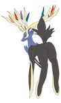  anus cervine female feral legendary_pok&eacute;mon mammal nintendo pok&eacute;mon pussy solo video_games xerneas 