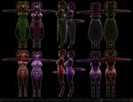  3d_(artwork) big_breasts big_butt breasts butt clothed clothing demon digital_media_(artwork) ezria glowing hood invalid_color invalid_tag jessica_anner jewelry model_sheet purple_scales red_scales scales sibling slightly_chubby succubus t-pose xelthia 