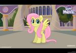  2017 equine feathered_wings feathers female feral fluttershy_(mlp) friendship_is_magic hair hi_res long_hair looking_at_viewer mammal my_little_pony my_little_pony_the_movie outside pegasus pink_hair shutterflyeqd solo wings 
