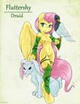  2015 absurd_res ambris anthro anthrofied avian bird breasts duo equine feathered_wings feathers female fluttershy_(mlp) friendship_is_magic fur hair hi_res lagomorph long_hair mammal my_little_pony nipples pegasus pink_hair pussy rabbit smile teal_eyes wings yellow_feathers yellow_fur 