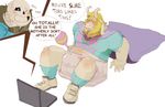  animated_skeleton anthro asgore_dreemurr bone cape caprine clothing diaper duo english_text goat male mammal monster pacifier sans_(undertale) skeleton source_request text undead undertale unknown_artist video_games 