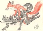  all_fours anthro canine digitigrade doggystyle female fox from_behind_position happy hyena invalid_tag love male mammal mane sex striped_hyena vulpin yenza 