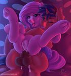  anal anal_penetration balls blush clitoris cum cum_in_ass cum_in_pussy cum_inside duo electric_spark equine erection fan_character female feral feral_on_feral hi_res hooves horn male male/female male_penetrating mammal mricantdraw my_little_pony nightclub on_top one_eye_closed penetration penis pop_candy pussy reverse_cowgirl_position sex smile spread_legs spreading tongue tongue_out underhoof unicorn 