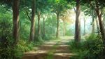  commentary dao_dao day flower forest highres landscape nature no_humans outdoors path plant road scenery tree 