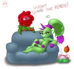  big_breasts breasts briar_rose cattail dialogue dusk_lobber english_text female flower looking_at_viewer nipples nude plant plants_vs_zombies pussy screwroot simple_background text video_games 