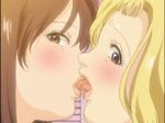  2girls breasts fusano_fumie kiss multiple_girls rena_(milk_junkies) 