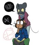  bag clothed clothing cute eyewear fully_clothed glasses hooded_jacket hoodie jacket lori_m._(nitw) love_in_the_woods mae_(nitw) mammal mouse night_in_the_woods one_eye_closed pants pink_nose pins rat rodent scarf skirt t3f3r unknown_species whiskers zipper 