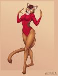 2019 anthro bodysuit clothed clothing digital_media_(artwork) domestic_cat felid feline felis female leotard mammal mayflower skinsuit solo thelivingshadow tight_clothing wolfpsalm 