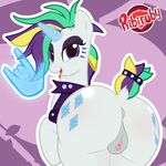  2017 animal_genitalia animal_pussy butt clitoris cutie_mark equine equine_pussy female feral friendship_is_magic hair hi_res horn looking_at_viewer magic mammal multicolored_hair my_little_pony pussy rarity_(mlp) ribiruby seductive solo tongue tongue_out unicorn 