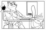  2017 anthro belt cal-223 canine clothed clothing comic dialogue disney dress english_text eyebrows fox hi_res male mammal nick_wilde simple_background solo text unseen_character white_background zootopia 