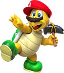  3d_(artwork) 4_fingers absurd_res alpha_channel anthro beak biped blue_eyes cappy_(mario) clothing detailed digital_media_(artwork) facial_hair footwear front_view full-length_portrait hammer hammer_brothers hat hi_res holding_object holding_weapon koopa_troopa male mario_(koopa_troopa) mario_bros melee_weapon mustache nintendo official_art on_one_leg open_mouth portrait possession raised_arm reptile scalie shell shoes simple_background solo standing super_mario_odyssey tongue tools transparent_background turtle unknown_artist video_games weapon yellow_beak yellow_body 