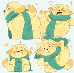  butt canine chibi convenient_censorship cusith dog male mammal nude scarf slightly_chubby tokyo_afterschool_summoners 