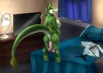  anal anal_masturbation anthro bed clothes_on_floor dildo female freelapse hotel_room invalid_tag masturbation nintendo nude open_mouth pok&eacute;mon reptile scalie serperior sex_toy snake tongue tongue_out video_games 