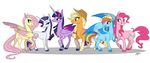  2017 applejack_(mlp) cloven_hooves cowboy_hat equine famosity female fluttershy_(mlp) freckles friendship_is_magic group hat hooves horn horse mammal my_little_pony pegasus pinkie_pie_(mlp) pony probablyfakeblonde rainbow_dash_(mlp) rarity_(mlp) stetson twilight_sparkle_(mlp) unicorn winged_unicorn wings 