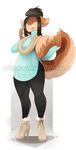  anthro clothed clothing feline female fur hair hi_res jewelry looking_at_viewer mammal necklace nite phone solo standing watermark 