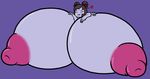  2017 anthro arachnid areola arthropod big_breasts black_hair breasts digital_media_(artwork) fangs female hair hair_bow hair_ribbon huge_breasts humanoid hyper hyper_breasts mr.under muffet multi_arm multi_eye multi_limb nipples nude open_mouth ribbons simple_background smile solo spider undertale video_games 