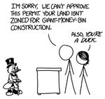  avian bird clothed clothing duck english_text female group hat human humor male mammal parody scrooge_mcduck simple_background stick_figure text top_hat what xkcd 