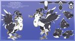  avian beak chocobo clothed clothing feathers final_fantasy herm intersex model_sheet monk square_enix talons taross taur toes video_games wings witchofavalon 