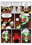  alien blush clothing comic english_text hair humanoid lord_dominator lord_hater red_eyes text unknown_artist wander_over_yonder white_hair young 