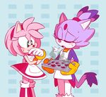  2017 amy_rose anthro blaze_the_cat cat clothing feline female fur green_eyes hedgehog mammal sonic_(series) springs_rings 