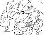  &lt;3 blush male male/male monochrome patrial shadow_the_hedgehog sonic_(series) sonic_the_hedgehog 