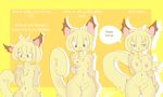  2017 5_fingers angry annoyed anthro areola azila big_breasts big_eyes breast_grab breast_squish breasts cartoonish cat chest_tuft cute dialogue digital_media_(artwork) english_text feline female flat_chested fluffy fur galo girly hair hand_on_breast humor invalid_tag joke little_breast looking_at_viewer mammal navel nipples nude pastel_colors paws pink_nipples pink_nose pointy_ears pose presenting pussy romantic seductive short_hair signature simple_background small_breasts solo spanish standing text tongue tongue_out tuft voluptuous wide_hips yellow_eyes young 