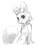  /fur/ 8chan anthro big_tail breasts chest_tuft eye_markings featureless_breasts female hair_bow hair_ribbon kate_(8chan) leaning mammal markings navel nude raccoon ribbons simple_background smile solo striped_tail stripes tuft unknown_artist 