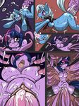  2014 abdominal_bulge anal anal_penetration anthro anthrofied blue_fur blush breasts comic cum cum_inflation duo equine excessive_cum female friendship_is_magic fur hair horn inflation mammal mirapony multicolored_hair multiple_insertions my_little_pony nipples one_eye_closed penetration penis_tentacles purple_eyes purple_fur purple_hair pussy tentacles trixie_(mlp) twilight_sparkle_(mlp) two_tone_hair unicorn vaginal vaginal_penetration 