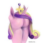  2013 ambiguous_gender anthro anthrofied butt crown equine friendship_is_magic hair hi_res hiroshi-tea horn mammal multicolored_hair my_little_pony princess_cadance_(mlp) signature solo unicorn what 