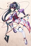  caravan_stories cleavage japanese_clothes michi sword thighhighs 