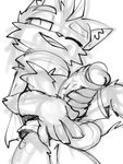 anthro balls big_penis bigdad canine erection fox greyscale humanoid_penis male mammal masturbation miles_prower monochrome penis retracted_foreskin sketch smile solo sonic_(series) uncut 