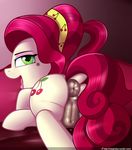  2017 anus bedroom_eyes butt cherry_jubilee_(mlp) cutie_mark earth_pony equine female feral friendship_is_magic green_eyes hair half-closed_eyes horse looking_at_viewer looking_back mammal my_little_pony neighday nude open_mouth pony presenting presenting_anus presenting_pussy pussy rear_view red_hair seductive smile solo 