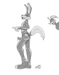  anthro canine clothing coyote erection fur loonatics_unleashed looney_tunes male mammal penis rip_k rubber tech_e_coyote warner_brothers 