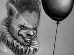  balloon clothing clown creepy fur holt5 hybrid it male mammal monochrome monster nightmare_fuel pennywise_the_dancing_clown rodent smile solo squirrel stare teeth traditional_media_(artwork) 