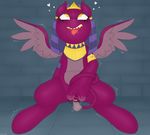  &lt;3 2017 amber_eyes female feral friendship_is_magic inside masturbation my_little_pony oouichi pussy pussy_juice solo sphinx sphinx_(mlp) wings 