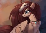  blue_eyes braided_hair equine eyelashes feathered_wings feathers female feral grey_feathers hair mammal my_little_pony pegasus rodrigues404 solo wings 